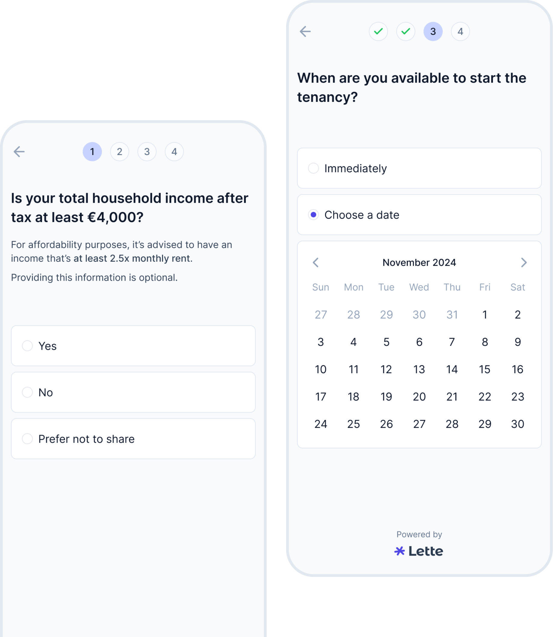 Identity and income verification interface